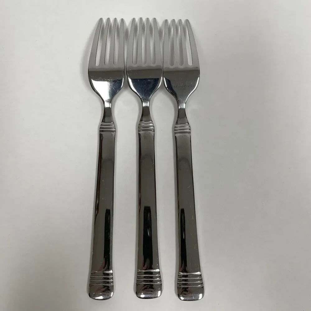 Fitz and Floyd Everyday Bistro‎ Vietnam Silver Forks Lot of 3
